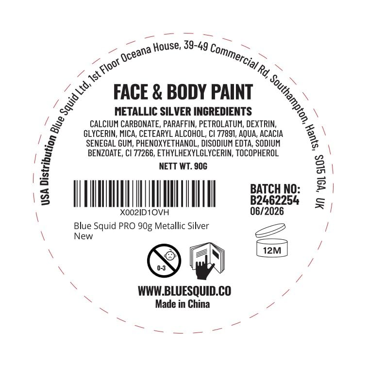 Blue Squid PRO Face Paint - Professional Water Based Single Cake Facepaint & Body Paints - SFX Makeup, Kids Adults Face Painting for Costume