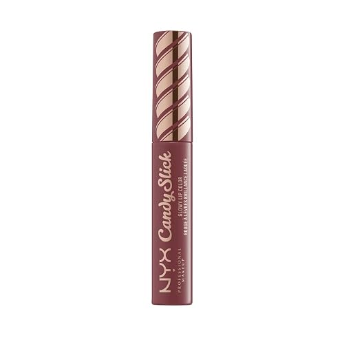 NYX PROFESSIONAL MAKEUP Candy Slick Glowy Lip Color Gloss - S'more Please (Neutral Mauve)