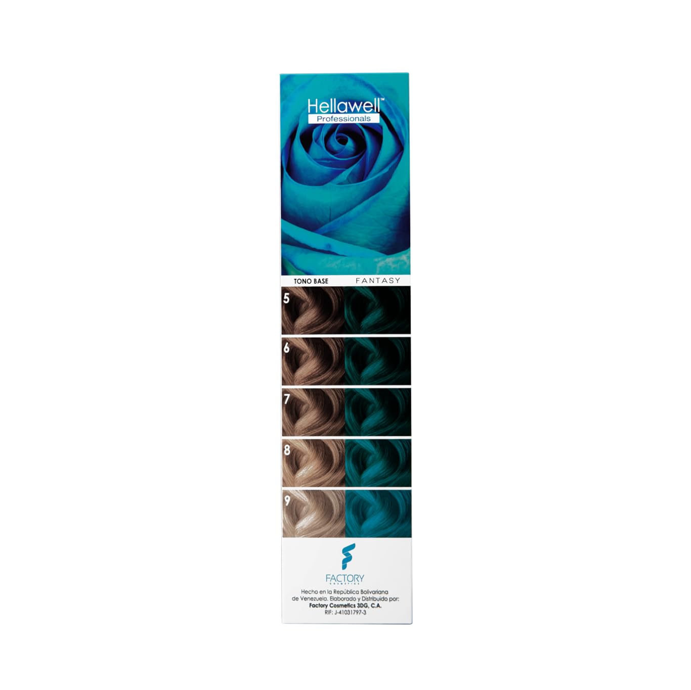 Hellawell Professional Hair Dye. Coverage Color Fantasy - Semi-permanent oxidation coloring cream. Sky Blue 2.11oz