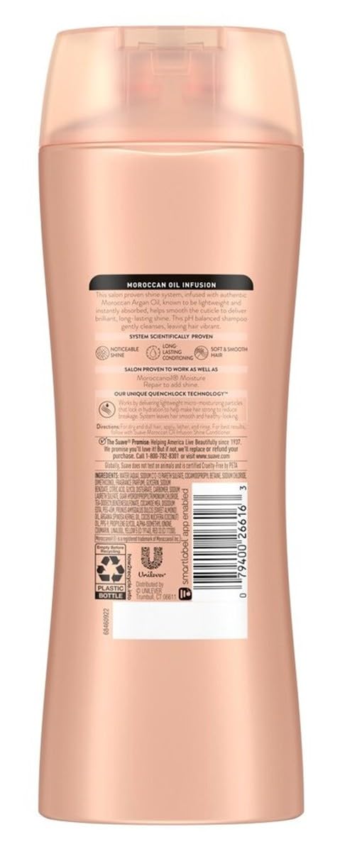 Suave Professionals Shine Shampoo Moroccan Infusion 12.6 Fl oz (Pack of 6)