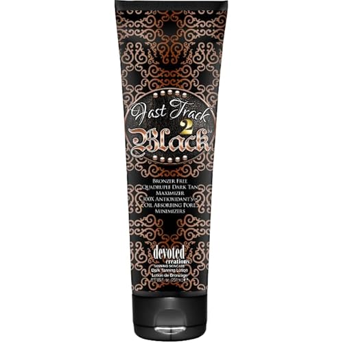 Devoted Creations Fast Track 2 Black Dark Tan Maximizer Tanning Lotion 8.5 Ounce