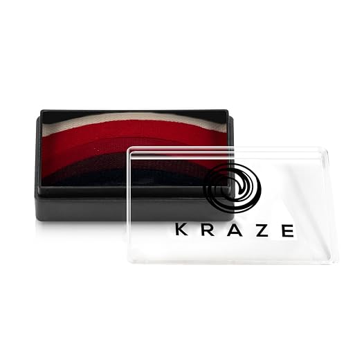 Kraze FX Dome Stroke - Poppy Field by Linnea (25 gm), Professional 1-Stroke Split Cake, Hypoallergenic, Non-Toxic, Water Activated Face & Body