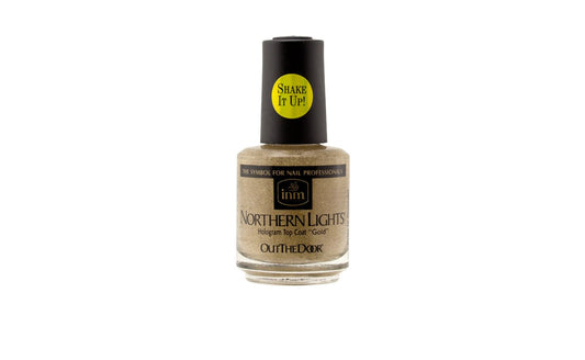 INM Northern Lights Hologram Top Coat Gold .5 oz Beauty & Personal Care INTERNATIONAL NAIL MANUFACTURERS