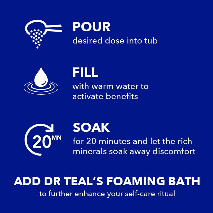 Dr Teal's Pure Epsom Salt, Relax & Relief with Eucalyptus and Spearmint, 3 lb (Pack of 4) Beauty and Personal Care Dr Teal's