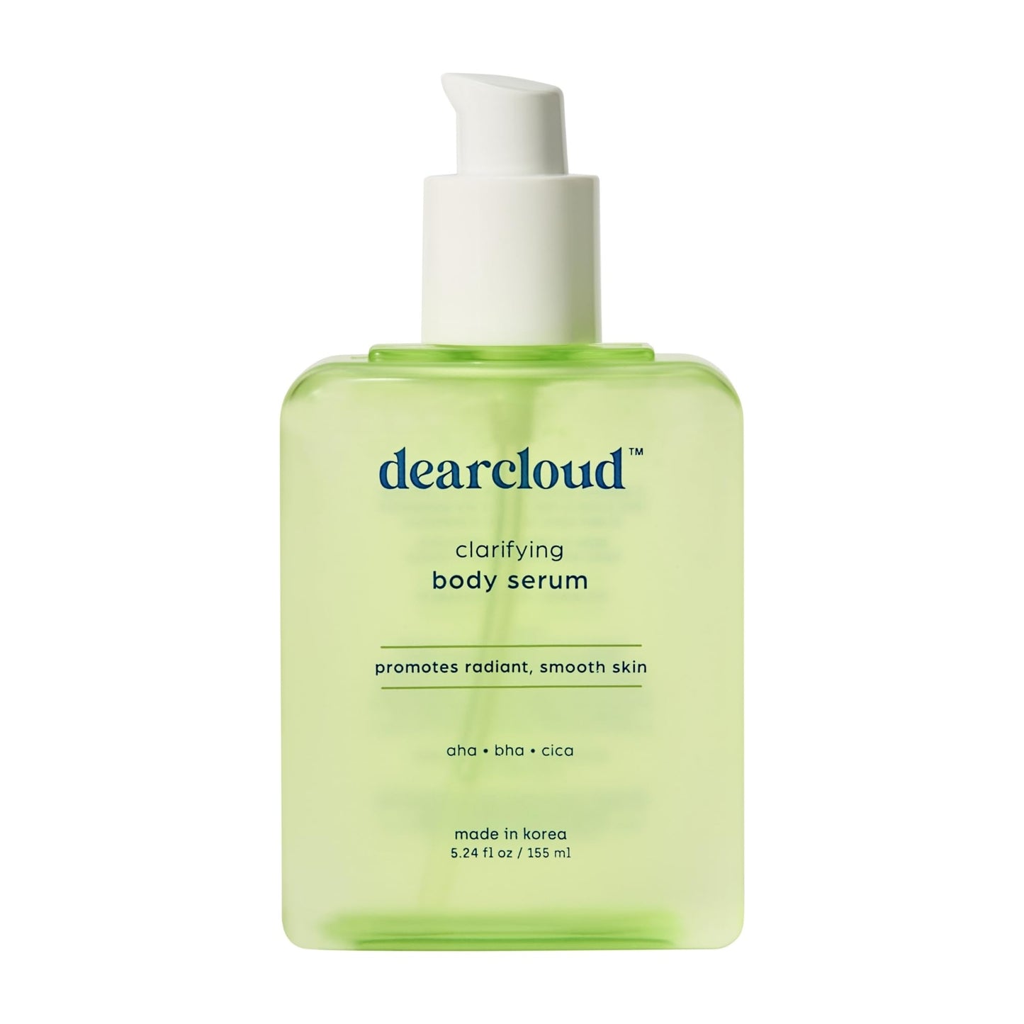 dearcloud Clarifying Body Serum - AHA, BHA, & Cica Korean Skincare for Radiant Skin - Korean skin care body serum for smooth, clear skin (5.24 fl oz)