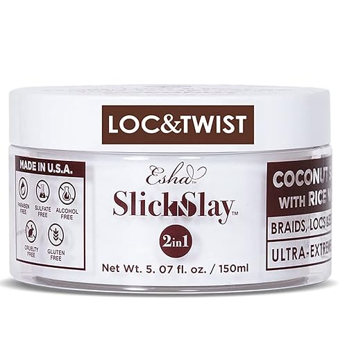 Esha Slick N Slay Braiding Gel - 3-in-1 Braid and Edge- Ultra Extreme Hold for Hair - Hydrating and Conditioning Shining Gel - Fast Dry Locking