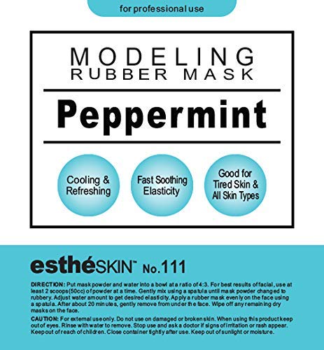 estheSKIN No.111 Peppermint (Cooling) Modeling Mask Powder for Professional Facial Treatment, 35 Oz. (1 pack)