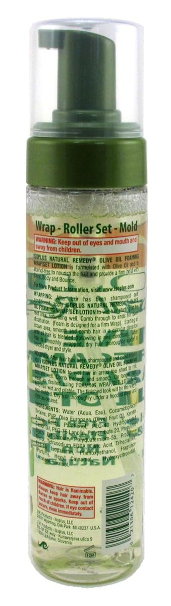 Isoplus Natural Remedy Olive Oil Foaming Wrap/Set Lotion 8.5 Ounce (Pack of 6)