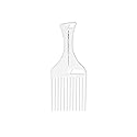 Cricket Ultra Smooth Coconut Hair Pick Comb - Infused with Coconut Oil & Keratin for Frizz-Free Shine and Volume, Ideal for Curly, Thick, and Textured