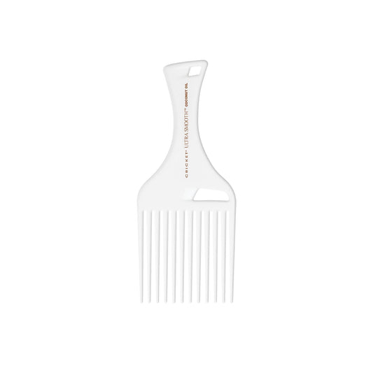 Cricket Ultra Smooth Coconut Hair Pick Comb - Infused with Coconut Oil & Keratin for Frizz-Free Shine and Volume, Ideal for Curly, Thick, and Textured