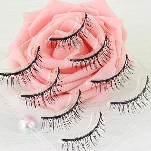 Dorisue Magnetic eyelashes natural look Short lashes Hight Quality face eyelashes Pack of 4 eyelashes pack E3 Magnetic lashes Black