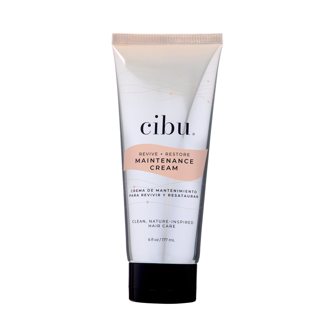 CIBU Revive and Restore Maintenance Cream - Heat Protectant for Hair with Oleic Acid, Linoleic Acid, Vitamin E - Heat Protectant Cream to Fortify