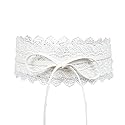 OULII Lace Waist Belt for Women Boho Bowknot Corset Belt Adjustable Lace Band for Dresses and Casual Wear
