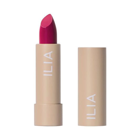 ILIA - Color Block Lipstick | Non-Toxic, Vegan, Cruelty-Free, Hydrating + Long Lasting, No Budge Color with Full Coverage (Knockout (Bold Magenta With Beauty & Personal Care ILIA