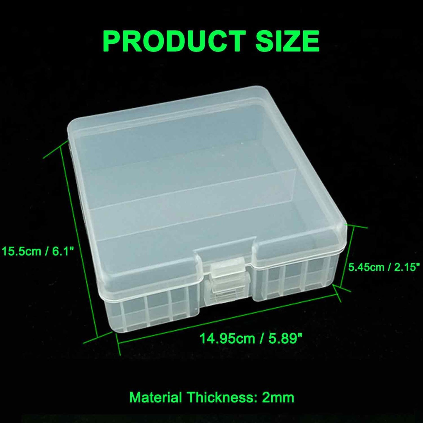 Fielect 100 x AA Battery Storage Case Holder Organizer Box Transparent