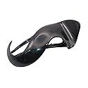 Parcelona French Crochet 3 ¼” Black Celluloid Non Slip Side Slide In Jaw Yoga Hair Claws for Fine Hair Women Hair Accessories Claw Clip for Girls