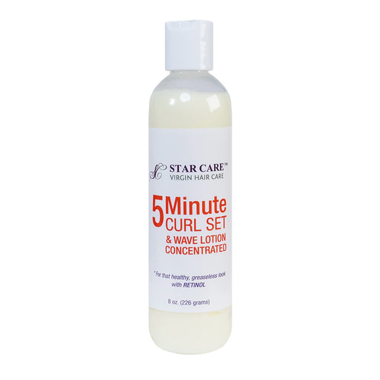 STAR CARE 5 Minute Curl Set & Wave Lotion concentrated with Retinol, Adds Sheen, Repairs & Moisturizes, Ideal for Hairpieces, Braids & Perms 8oz/226g
