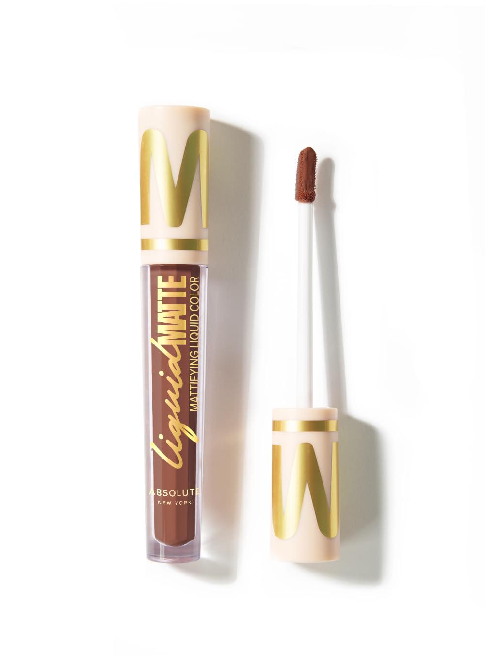 Absolute New York Matte Liquid Lipstick, Lightweight Full Coverage, Long Wear Transfer and Waterproof Lipstick (MLAM51 Toffee Nut, .085 fl oz)