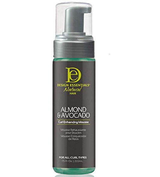 Design Essentials Almond and Avocado Curl Enhancing Hair Mousse for Curly Hair; 7.5 Oz (Pack of 1)