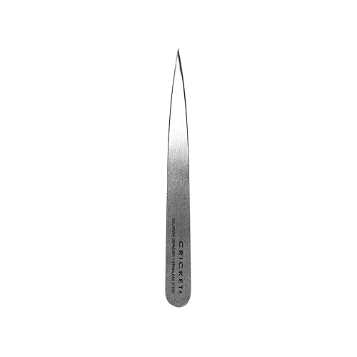 Cricket Beauty Hardware Pro Ultra Fine Point Tweezers - German Stainless Steel, Precision Tool for Plucking Stubble, Baby Fine-Brow, Eyebrows, Facial