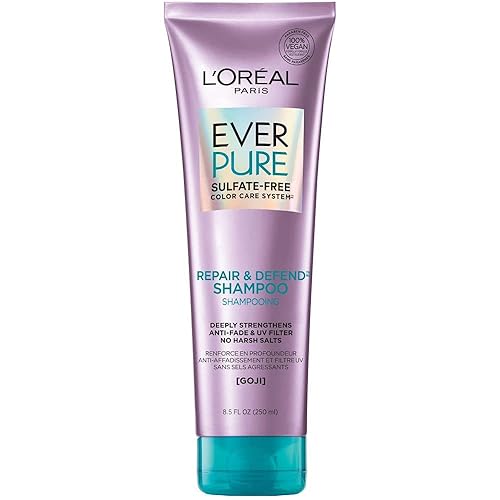 L'Oreal Paris EverPure Repair and Defend Sulfate Free Shampoo for Color-Treated Hair, Strengthens and Repairs Damaged Hair, with Goji, 8.5 Fl; Oz