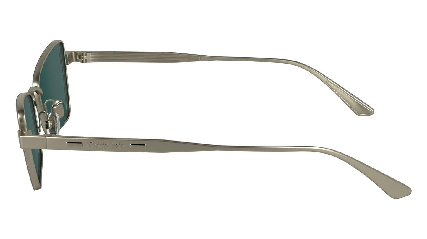 Calvin Klein Women's Sunglasses CK24110S - Matte Light Gold with Solid Green Lens