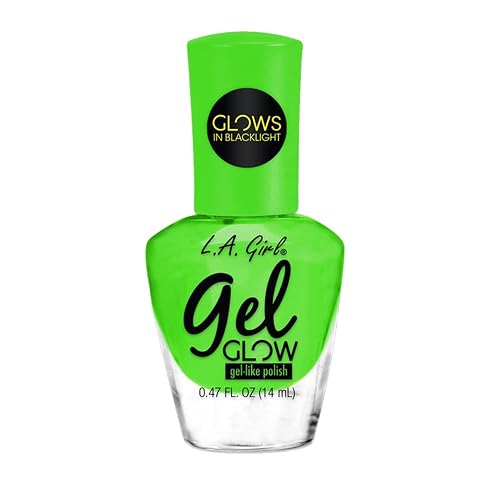 L.A.girl Gel Glow Nail Polish 0.47 oz- 8 Colors, No UV Light Needed, Gel like Finish Polish (Eerie Glow) Beauty & Personal Care L.A. Girl