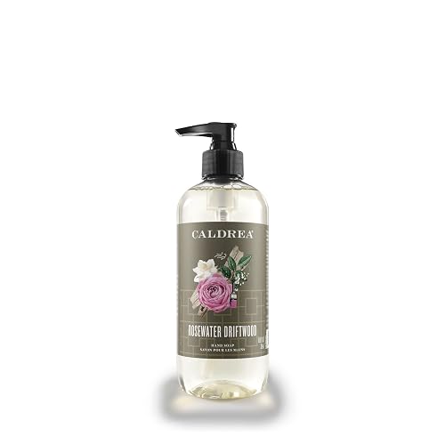 Caldrea Hand Wash Soap, Rosewater Driftwood Scent, 10.8 Oz
