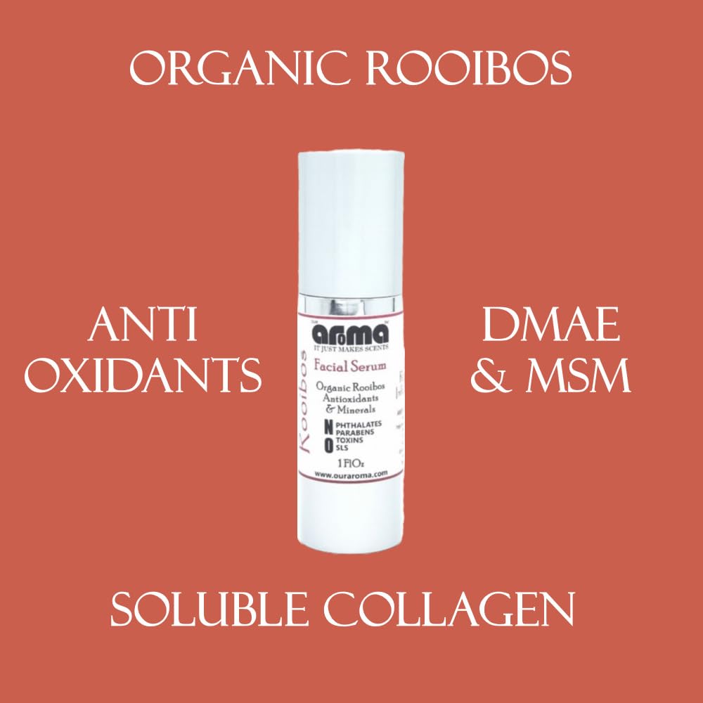 Our Aroma Rooibos Tea Infused Facial Serum for Sensitive and Aging Skin - 1 FlOz