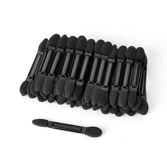 TygoMall Professional Double Head Eyeshadow Brushes Cosmetic Tool 50 Pcs Disposable Dual Sides Eyeshadow Sponge Brushes Makeup Applicator, (Size: 2.44