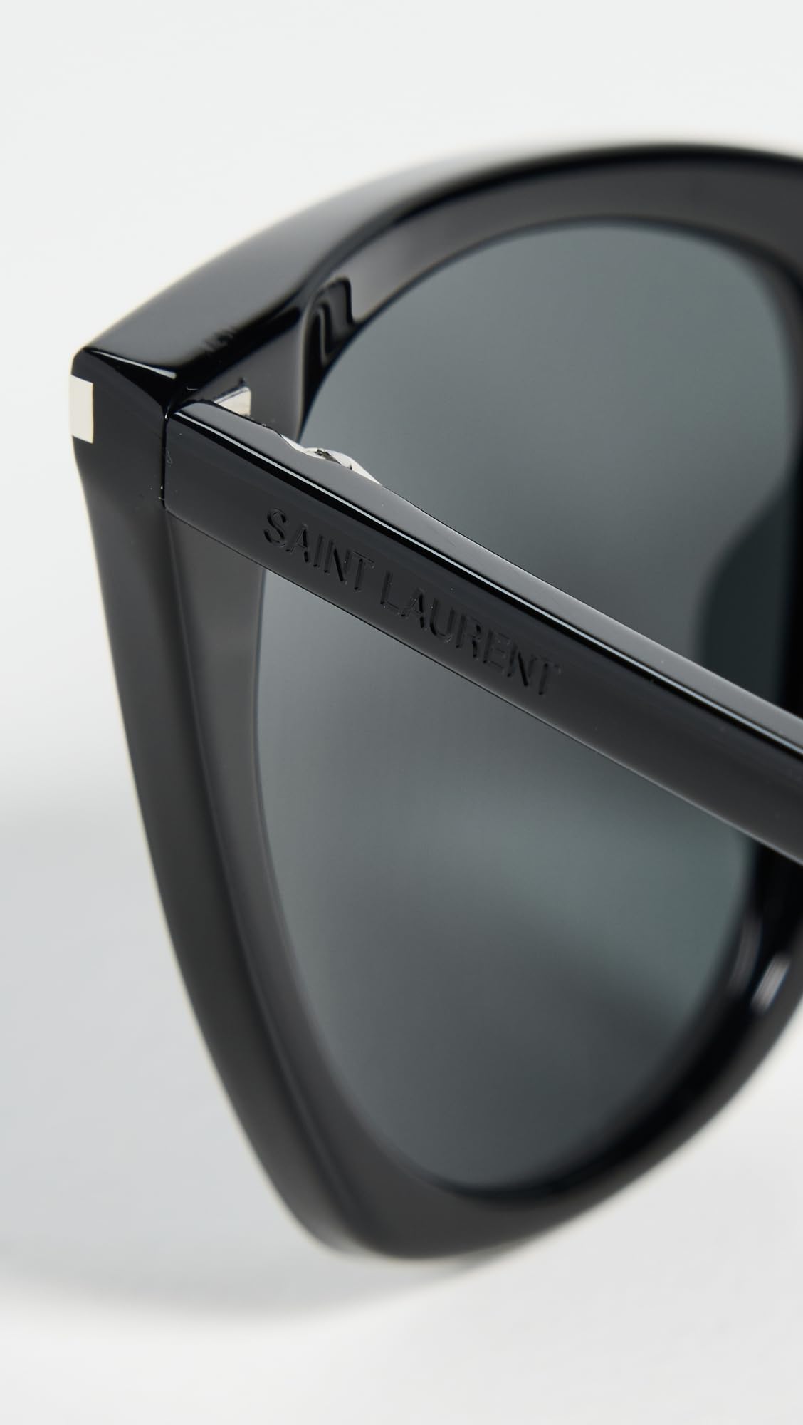 Saint Laurent Women's Kate Thin Sunglasses, Black-Black-Black, One Size