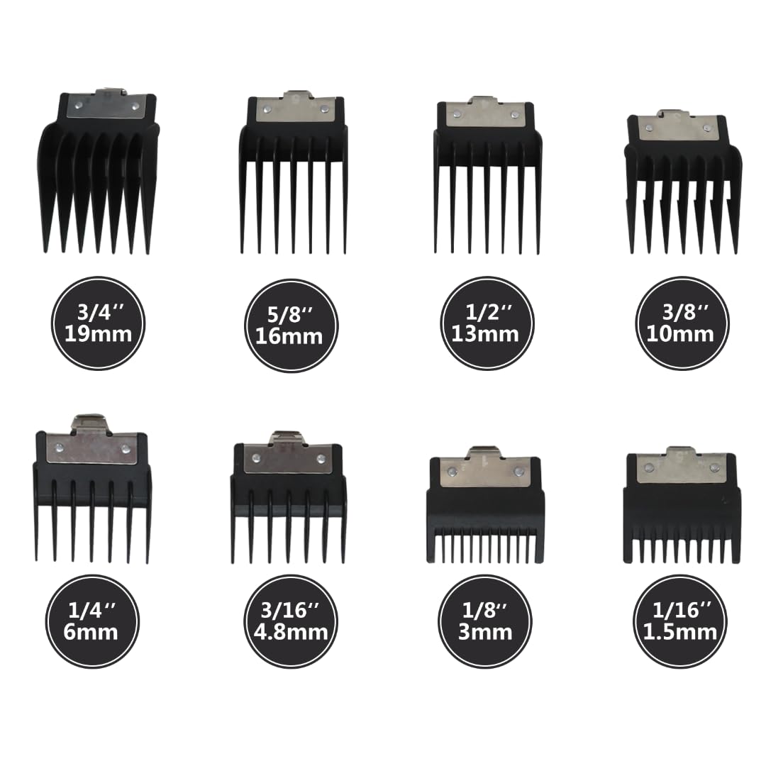 2025 8Pcs Clipper Guards for BaBylis-PRO Barberology FX870, FX880, FX890, FX825, and FX673 Clippers - From 1/16-3/4 inch Snap on Comb Set for BaBylis Beauty and Personal Care USonline911