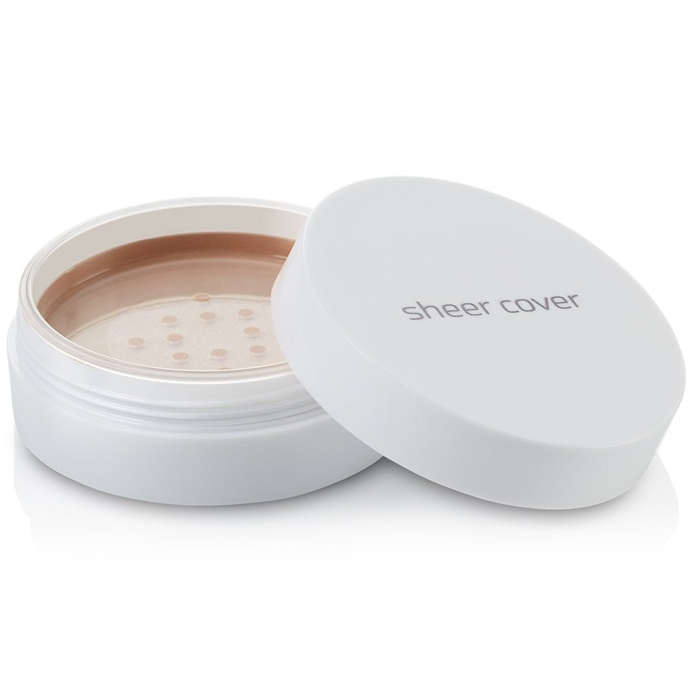 Sheer Cover - Flawless Face Kit - Perfect Shade Mineral Foundation - Conceal & Brighten Highlight Trio - with FREE Foundation Brush and Concealer