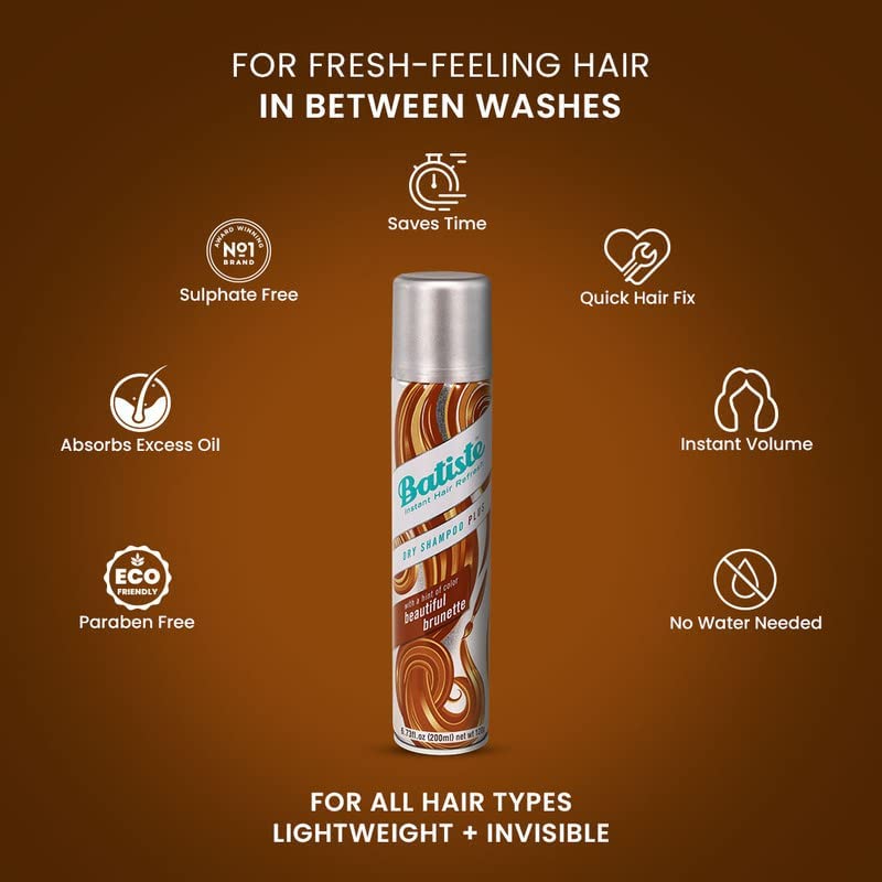 Batiste, Dry Shampoo, Beautiful Brunette, 6.73 fl. oz.