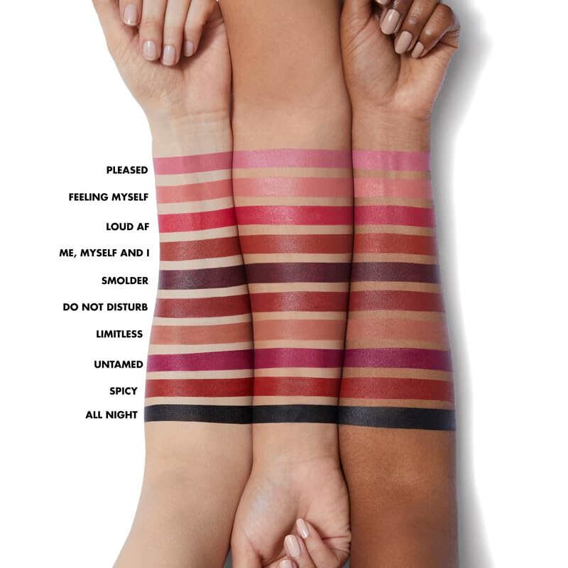 e.l.f. O Face Satin Lipstick, Richly Pigmented, Nourishing & Long-Lasting Creamy Lipstick, Infused With Jojoba, Vegan & Cruelty-Free, Vibe Check