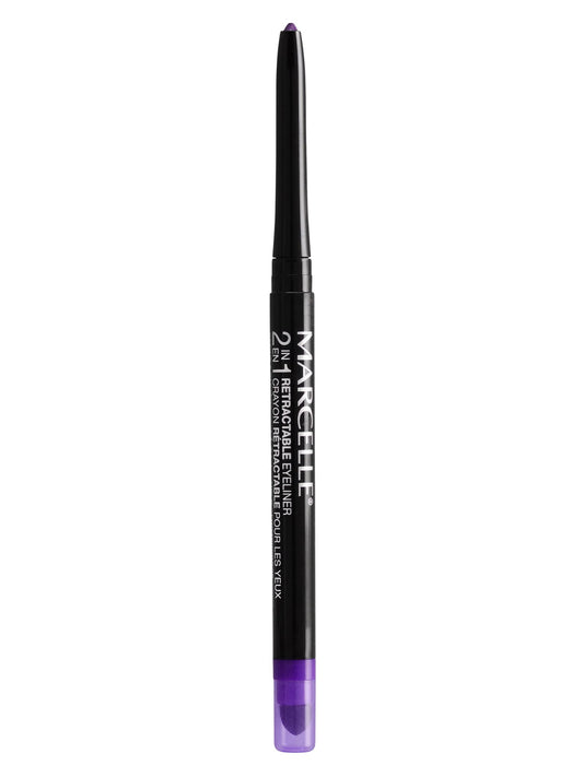 Marcelle 2-in-1 Retractable Eyeliner, Purpurite, Waterproof, Easy-To-Smudge, Smokey Eye, Long-Lasting 12h, Fragrance-Free, Hypoallergenic