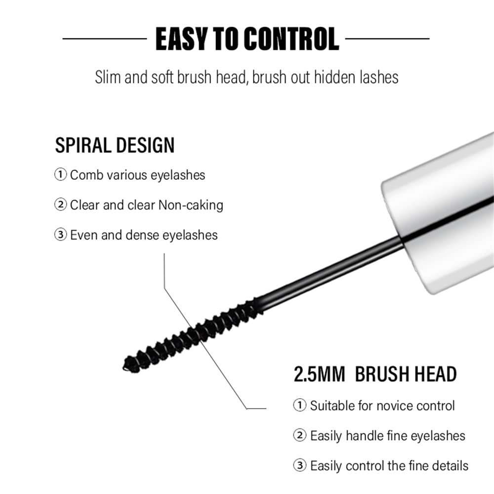 Honey Whisper 4D Mascara for Fine Short Eyelash, Waterproof Extra Long Lash Eyelashes,Voluminous Eyelashes, Long Lasting, Smudge-proof?Black (0.1 fl.