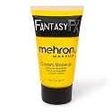 Mehron Makeup Fantasy FX Cream Makeup | Water Based | Halloween | Yellow Face & Body Paint For Adults 1 fl oz (30ml) (YELLOW)