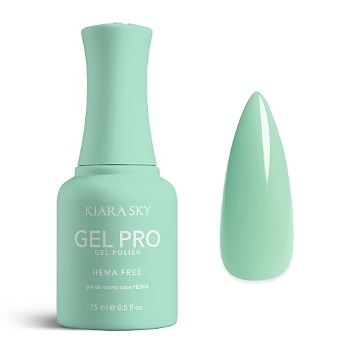 KIARA SKY Gel Pro HEMA-Free Gel Nail Polish | Full Coverage, 28+ Day Wear, Self-Leveling, UV/LED Soak-Off, 0.5 fl oz | Surf The Wave #077 Beauty & Personal Care KIARA SKY