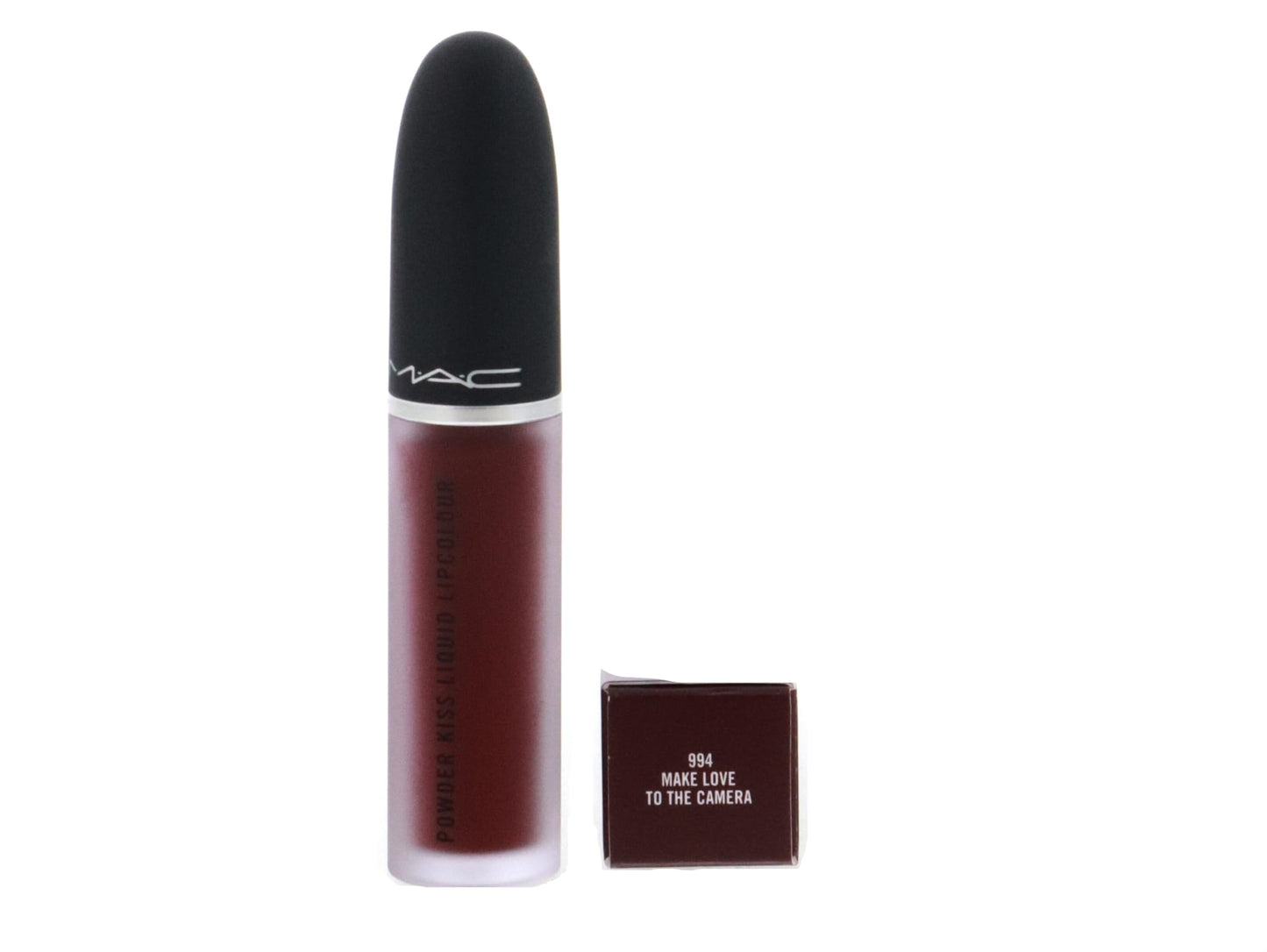 MAC Cosmetics Powder Kiss Liquid Lipcolour - 994 Make Love To The Camera (Deep Wine) - 0.17 fl oz / 5 mL