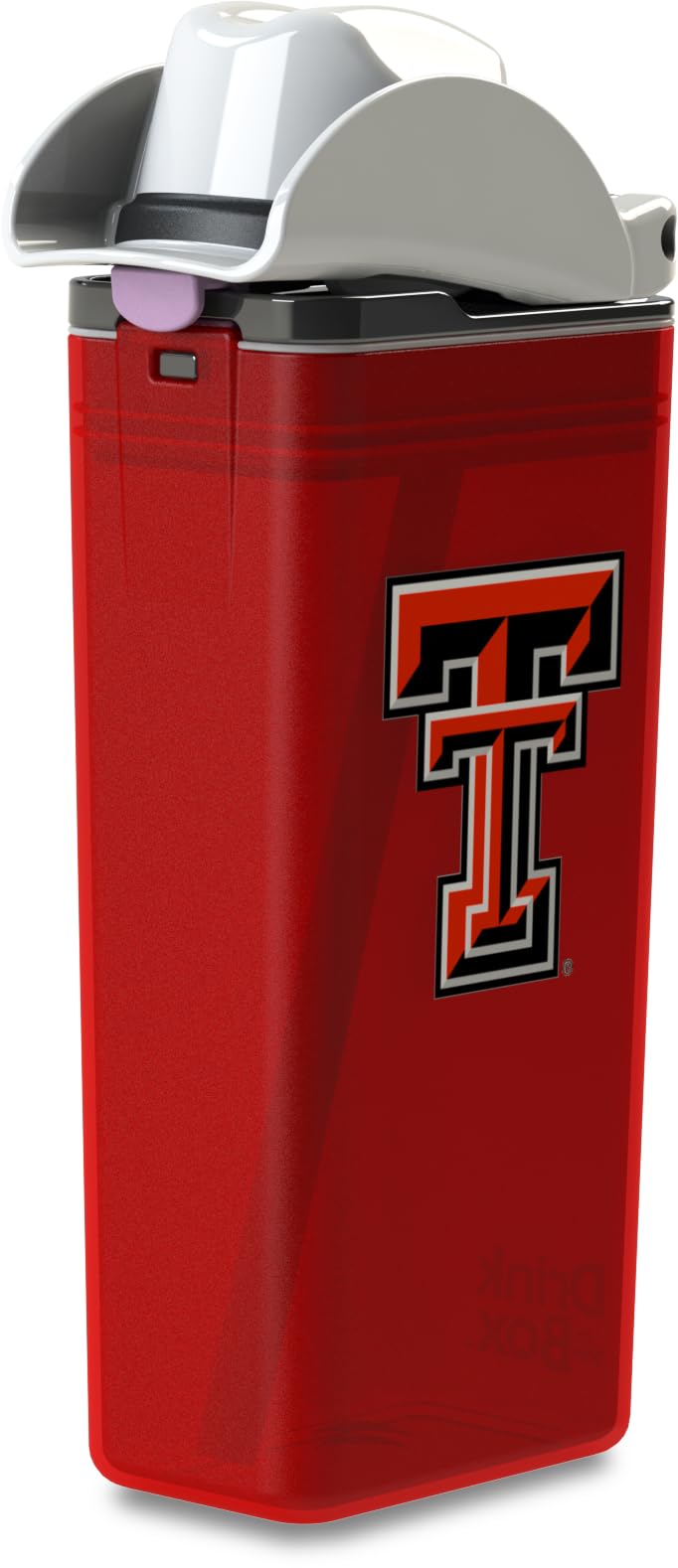 FUNTOPS Reusable Water Bottle | Officially Licensed NCAA Sports Bottle | BPA Free | Dishwasher Safe | Red Raider | 12 oz Drink in the Box - Texas Tech