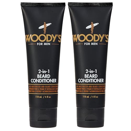 Woody's 2-in-1 Men Beard Conditioner, Beard Wash, Moisturize, Softens & Conditions Dry Flaky Beards, Enriched With Botanical Extracts and Essential