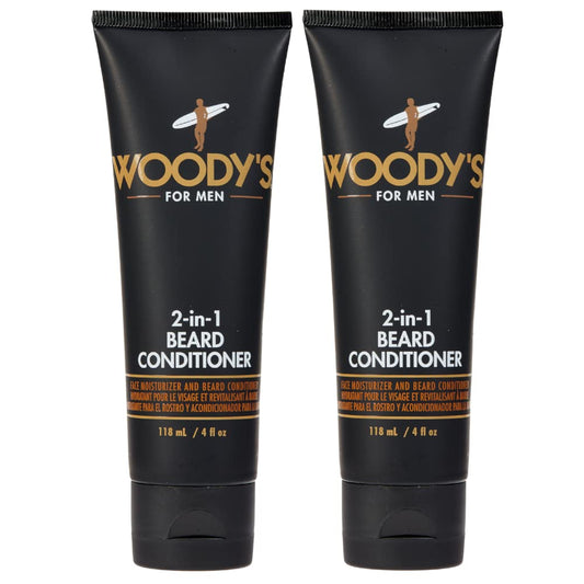 Woody's 2-in-1 Men Beard Conditioner, Beard Wash, Moisturize, Softens & Conditions Dry Flaky Beards, Enriched With Botanical Extracts and Essential