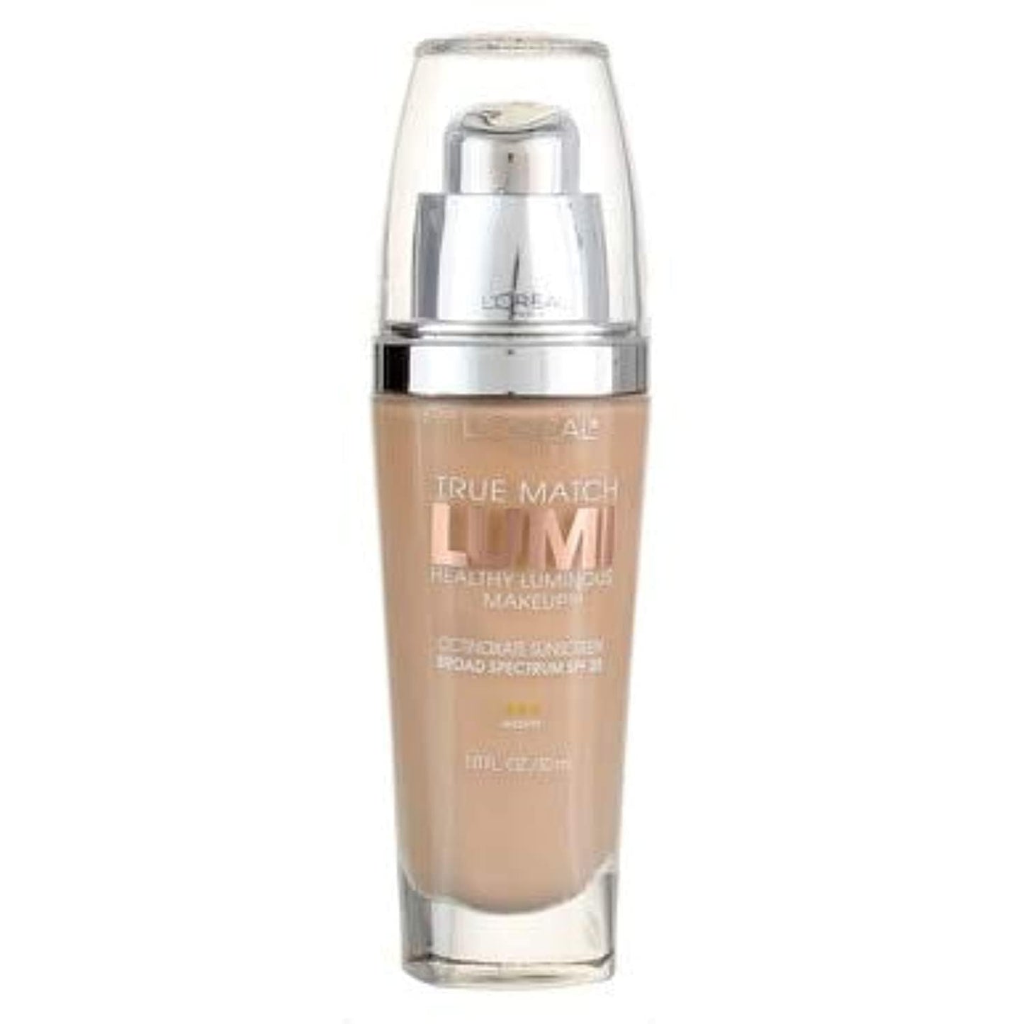 L'Oreal Paris True Match Lumi Healthy Luminous Makeup, W1-2 Porcelain Light Ivory, 1 fl; oz.