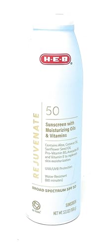 Rejuvenate Sunscreen Spray with Moisturizing Oils & Vitamins SPF 50-5.5oz - 1 bottle - made in the USA