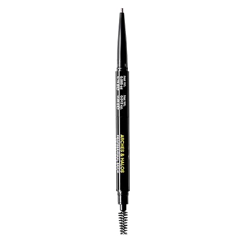Arches and Halos 2 in 1 Defining Eyebrow Pencil and Powder - Brow Powder with Spoolie Brush - Shape and Fill for Natural Look - Auburn - 0.017 oz