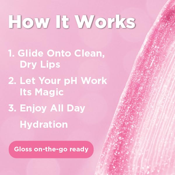 LIVAURA Shimmer Lip Gloss pH Activated, Glitter Lip Gloss for Women, Glossy, Shiny, Sparkly LipGloss, High-Shine Glittery Lipstick, Glimmer Sparkle