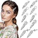 OIIKI Metal Hair Accessories: Star, Heart, Butterfly Snap Clips and Punk Silver Hairpins for Women and Girls