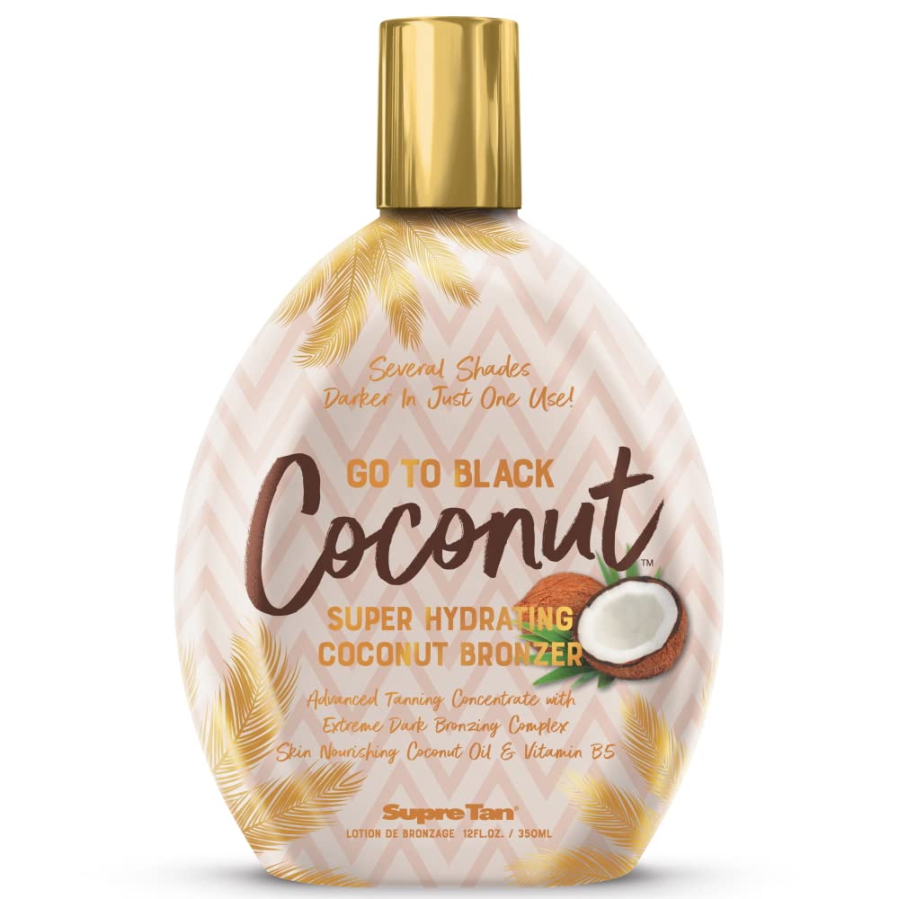 Supre Tan Go To Black Coconut Bronzer Tanning Lotion 12 fl oz