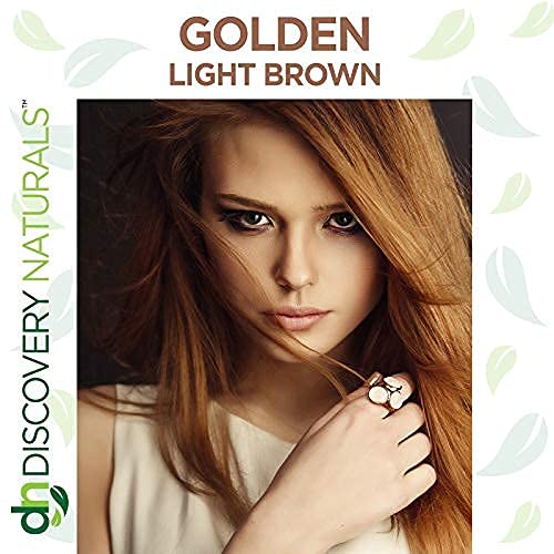 Golden Light Brown Henna Hair Color For All Kit | 100% All Natural Hair Dye & Beard Dye Powder Kit Organic, Herbal & Vegan Chemical & Cruelty Free